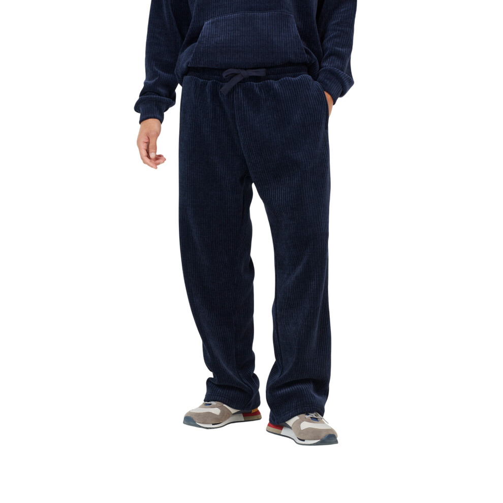 Brave Soul (Xl, Navy) Mens Open Hem Wide Leg Joggers