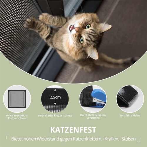 Window Fly Screen, Cat Screen, No Drilling, Cat Net, Scratch-Resistant, Stable for All Indoor Windows, Skylights 1