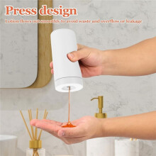 Silicone Dishwashing Soap Dispenser, Dish Soap Squeeze Bottle Silicone Divided Bottle for Kitchen and Bathroom White