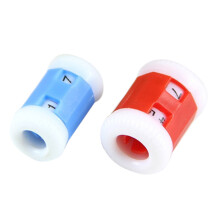 2 Large Red Plastic Knit Knitting Needles Row Counter +2 Small Plastic Knit Knitting Needles Row Counter (Large 2.2 * 1.5cm+Small 2.2 * 1.2cm)