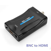 BNC-zu-HDMI-Konverter-Adapter (weiblich, CVBS, BNC, HDMI, Koaxialkabel, 1080p-Ausgang, HDCP-Anschluss) für Sicherheitskameras, DVRs und Üb