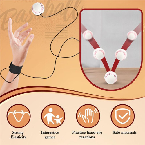 16-Pack Wrist Return   A String, Rebound Sport Balls with Elastic Strap for Kids & Adults 2
