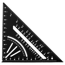 Carpenter Square,7inch T Square Multi-Purpose Carpenter Tools, Square, Protractor, Ruler, Marking Gauge, Saw Gauge Black