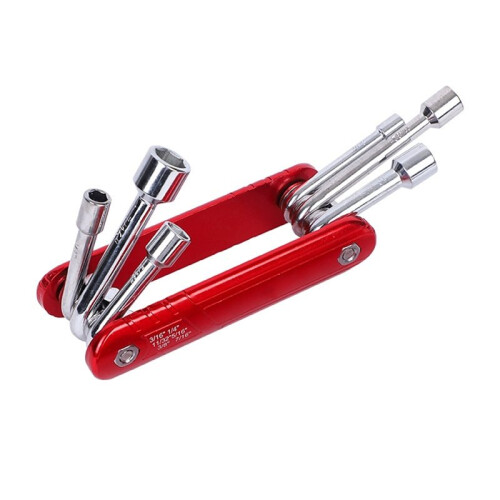 1 Pc Folding Nut Driver Kit, Hex Nut Driver Kit, Portable Metal Handle, Can Be Used As A Household Accessory 2