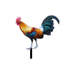 Yard Rooster Sign Rooster Acrylic Outdoor Garden Ground Insert Garden Garden Decoration Insert Card Garden Animals B
