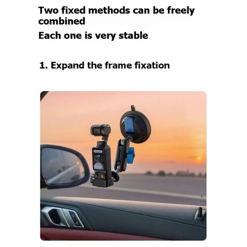Suporte de Celular para Carro com Braço Longo e Ventosa, Ajuste Flexível de 360 Graus para  Pocket 3 2