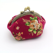 Wallet,Lady Vintage Flower Coin Purse Wallet Clutch bag (rose Red)