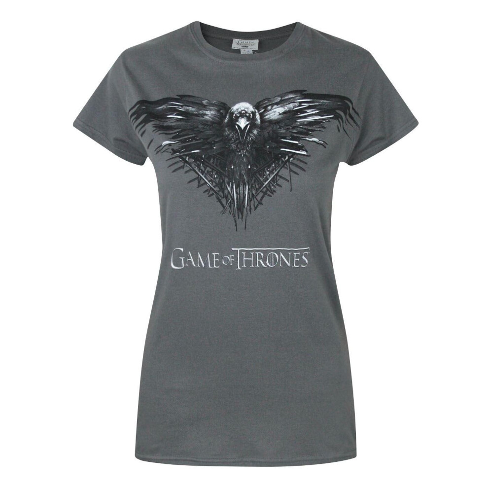 Game Of Thrones (Xl, Charcoal) Womens/Ladies Three Eyed Raven T-Shirt Multicoloured