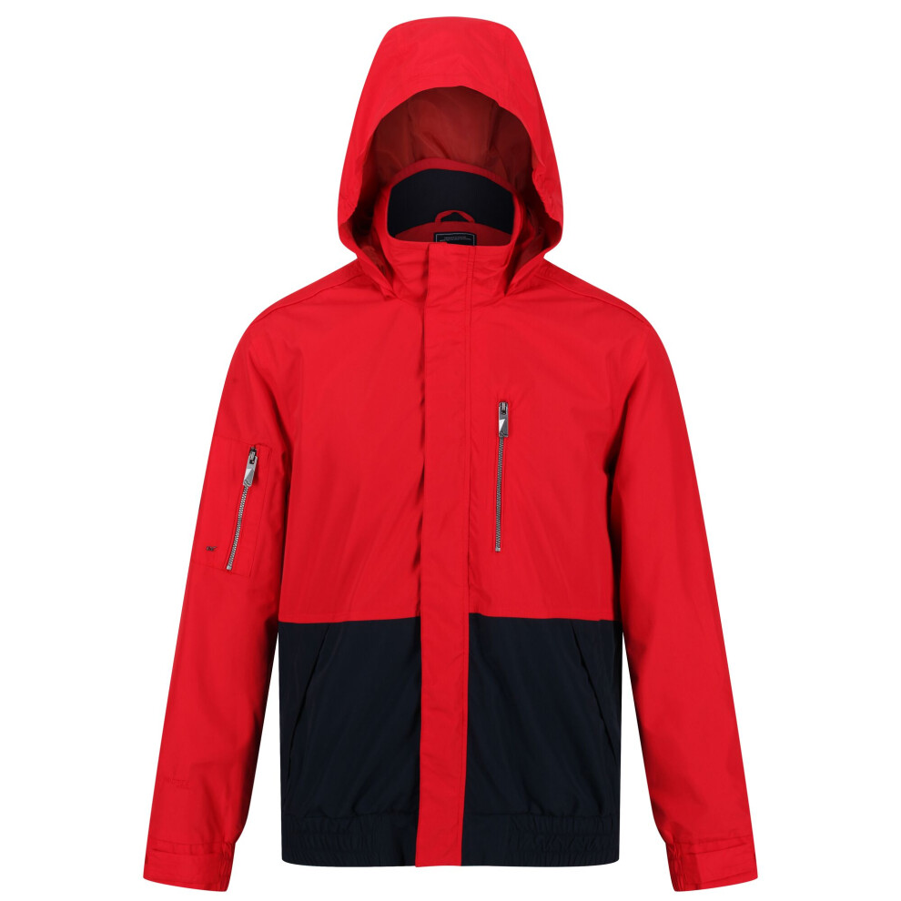 Regatta (L, True /Navy) Mens Feelding Colour Block Waterproof Bomber Jacket Red