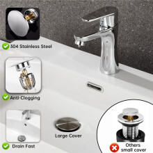 Kit de Desagüe para Lavabo de Baño con Tubo Flexible Expandible: Diseño Que Ahorra Espacio, Sin Olores y Que Evita el Reflujo.