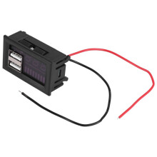 12V Digital Voltmeter SpäNning Batteri PanelmäTare för Bil Motorcykel USB 5V 2A UtgåNg