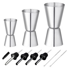 1 Set Cocktail Measuring Cups Stainless Steel Bar Measure 3/4/5Cl Small Jigger with Inner Scaling Dual Measuring Cups