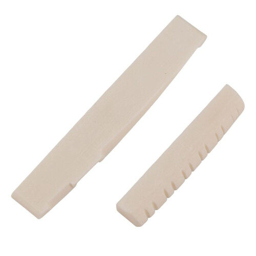 12 Strings Akustisk Gitarr Bone Bridge Sadelmutter för Folkgitarr 49Mm/76Mm Gitarr ErsäTtningsdelar