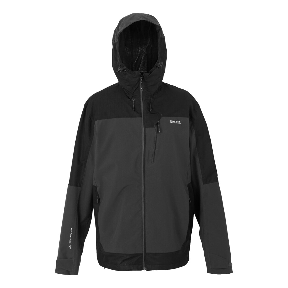 Regatta (Xxl, Ash/Black) Mens Highton Iv Stretch Waterproof Jacket Black