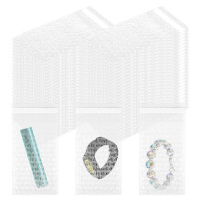300Pcs Bubble Wrap Bags for Packing,3.15 X 4'' Double Wall Plastic Bubble Wrap Sleeves Clear Self Sealing Shipping Bags