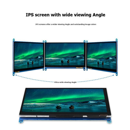 Écran Tactile IPS 7 Pouces (800 X 480) pour Raspberry Pi 5, Compatible 2