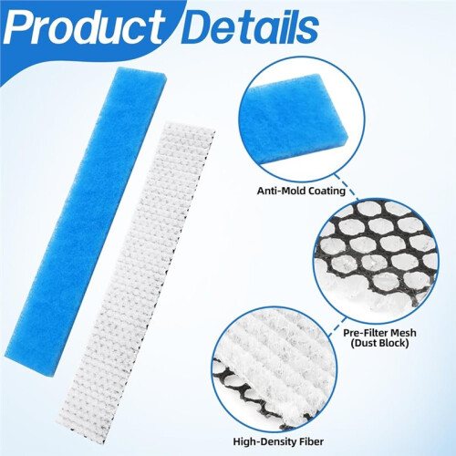 8 Pcs  Split Filter Air Filter Replacement for  General UTR-FA16 UTR-FA16-2Direct 2