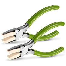 2 Packs Nylon Nose Pliers Double Nylon Jaw Pliers Carbon Steel Jewelry Pliers DIY Tools for Beading, Looping, Shaping Wire, Jewelry Making and Other