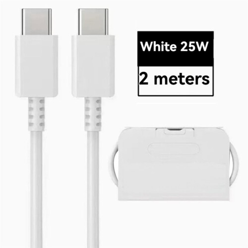 25W Dual Type C Super Fast Charge Cable Quick Charge Data Cable 2m for  S22 S21 S20+ 1