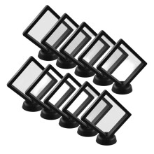 Présentoir Flottant 3D Transparent Suspendu, Boîte D'Emballage pour Manucure, Boîte de Rangement pour Bagues, Bracelets et Colliers