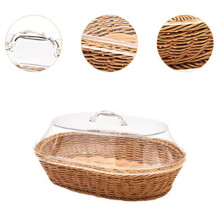 Geflochtener Brotkorb mit Rattan-Imitat für Küche, Esszimmer und Partys