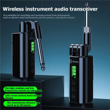 Système Sans Fil UHF pour Guitare, Émetteur-Récepteur Audio Rechargeable pour Guitare Électrique