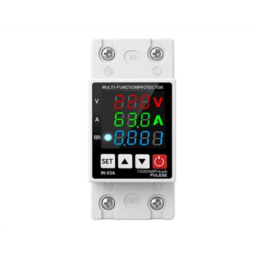 Voltage Current Power Meter AC 110V 220V 63A Voltmeter Ammeter Frequency Indicator LCD Digital Display Detector 2