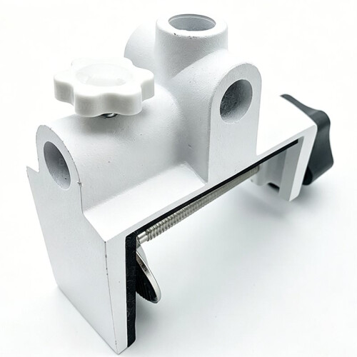 Universal Desk Lamp Clamp - 4 Hole Metal Table Mounting Bracket for Magnifying Light/Microphone 2