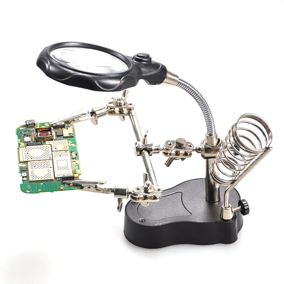 Soldering Aid Magnifying Lamp with Clips