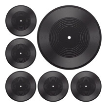 6PCS 12 Inch Blank Vinyl Records, Fake Record Vintage Decoration, Faux Blank Vinyl Records for Wall Aesthetic