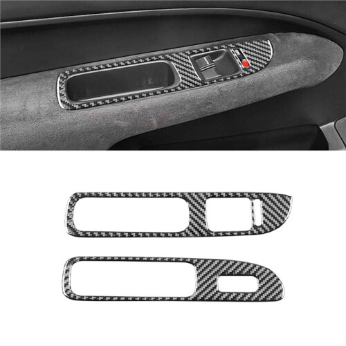 Window Lift Control  Panel Cover Trim Carbon Fiber for   1996-2000 Accessories 1