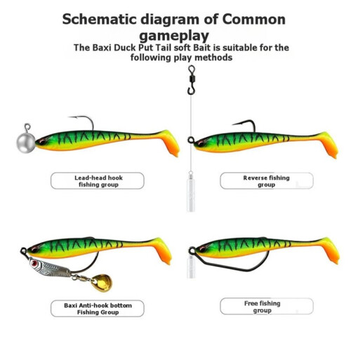 7 Stück Angelköder, 5,5 G, 9 cm, PVC, Weiche Schwimmköder, Realistische Schwimmköder für Karpfen, Thunfisch und Wels 2