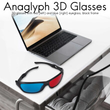5x Red and Anaglyph Dimensional 3D VISION Glasses For TV Movie Game DVD