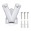 Double FlagPole Bracket Holder, V Shape Aluminum Alloy Flagpole Wall Mount Bracket Windproof Flag Bracket Mounting 1
