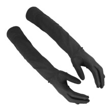 Lady Satin Gloves Formal Party Festival Long Black