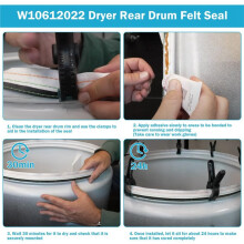 W10612022 Dryer Rear Drum Seal for Amana Dryers AP5737110 PS8691753 AP3094267