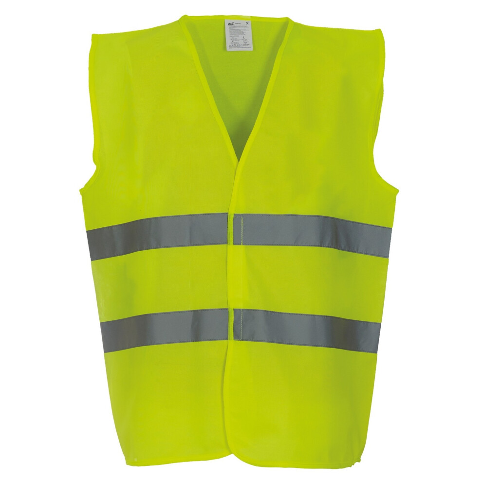 (3Xl, Yellow) Yoko Mens Hi Vis 2 Bands Vest/Waistcoat (Pack Of 2) 5059269148041