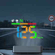 LED Car Speedometer HUD Vehicles Windshield Speed Meters - Display Projector Overspeed Reminder for Car Truck SUV