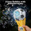 Bubble Wand Soccer Trophy Bubble Machine with 2 Refill, Automatic Light- Bubble Blower Toy for Kids 2