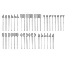 40 Pieces Diamond Burr Bits Stone Carving Set for  Rotary Tool with 1/8 Inch Shank for Polishing Engraving Stone