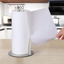 Porta Rotolo di Carta Assorbente da Appoggio, Colore Argento, per Cucina, con Apertura Facile con Una Sola Mano.