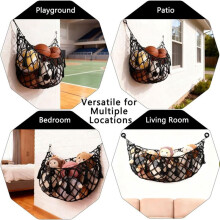 Sports Storage Net,Sport Equipment Storage Hanging Hammock,Organizer Net for Basketball,Volleyball,Football