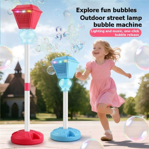 Outdoor Automatic Bubble Machine with Sound Light USB Charging Streetlight Bubble Maker for Party Wedding 2