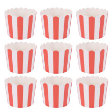 50X Cupcake Wrapper Paper Cake Case Baking Cups Liner Muffin Kitchen Baking Red Stripes
