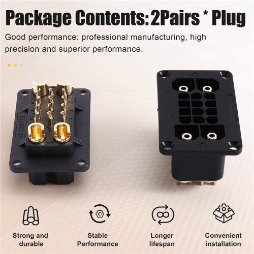 2Pairs 4+12 Pin Controller Plug 90A High Current Power Connector with Anti-Reverse Insertion Design for RC Model Socket 1