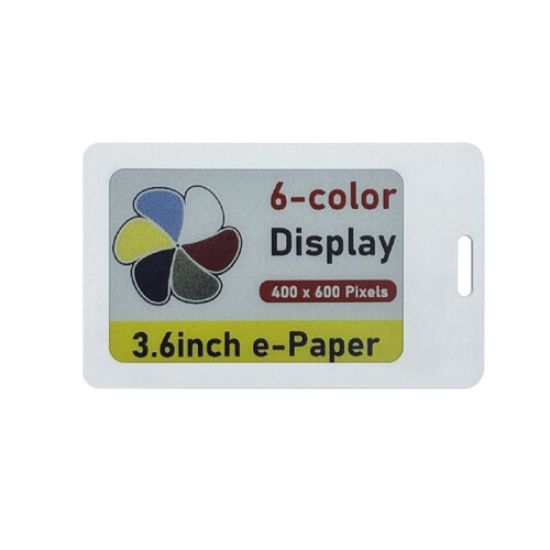 Display Eletrônico de Etiqueta de Preço com Display e-Ink de 3,6 Polegadas e 6 Cores, Carregamento Sem Fio,  de Baixo Consumo para Escritório