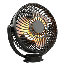 Magnetic Cart Fan, Rechargeable 10000mAh Fan, 4-Speed 360 Rotation, Timer Function, LED Lighting, Magnetic Base