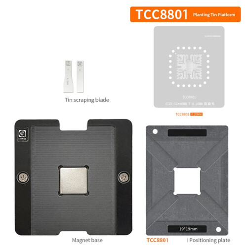 AMAOE Solder Paste Template is Used for TCC8801 Direct Heating BGA  Return Template Solder Implantation Platform 1