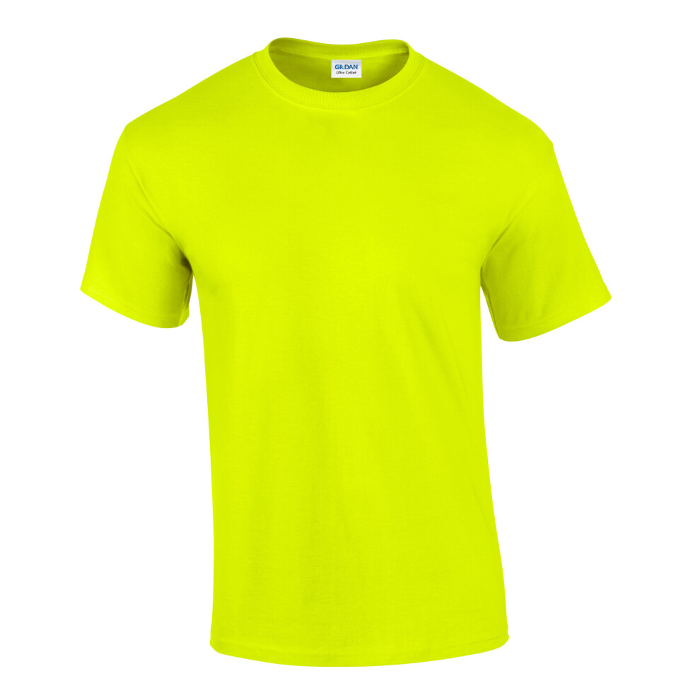 Gildan (4Xl, Safety ) Unisex Adult Ultra Cotton T-Shirt Green