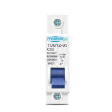 TOMZN Disjuntor Miniatura TOB1Z-63 6kA 1P 125V 63A para Aplicações Como Comunicações e Sistemas Fotovoltaicos